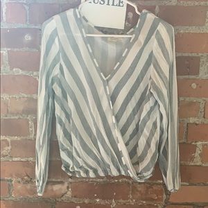 Crossbody striped blouse